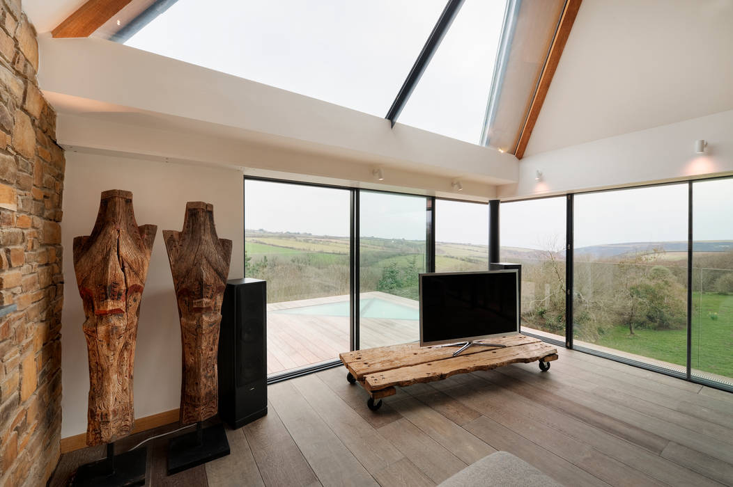 Down Barton, Devon, Trewin Design Architects Trewin Design Architects Soggiorno moderno