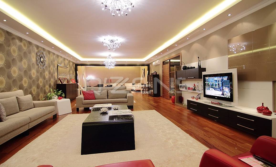 Göktürk Konutu, QZENS MOBİLYA QZENS MOBİLYA Modern living room