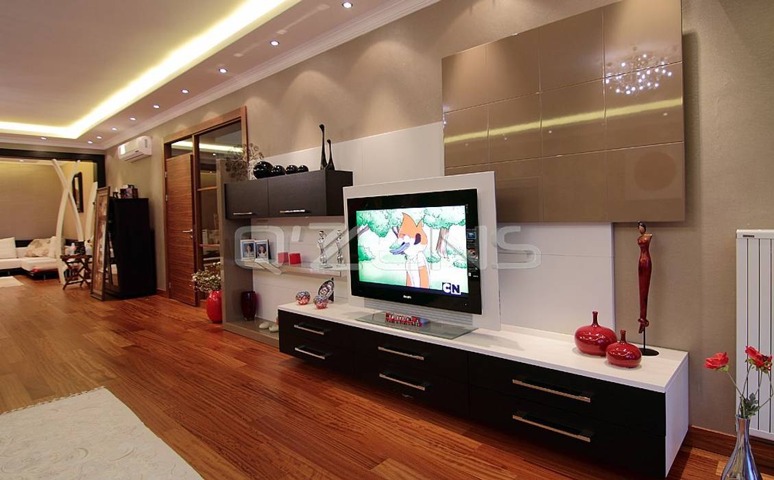 Göktürk Konutu, QZENS MOBİLYA QZENS MOBİLYA Modern living room