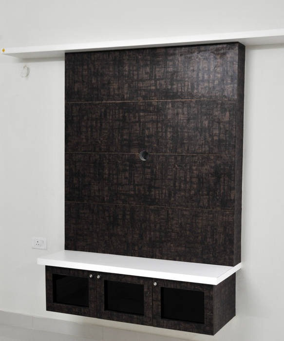 Entertainment Console 3A Architects Inc Minimalist living room Plywood