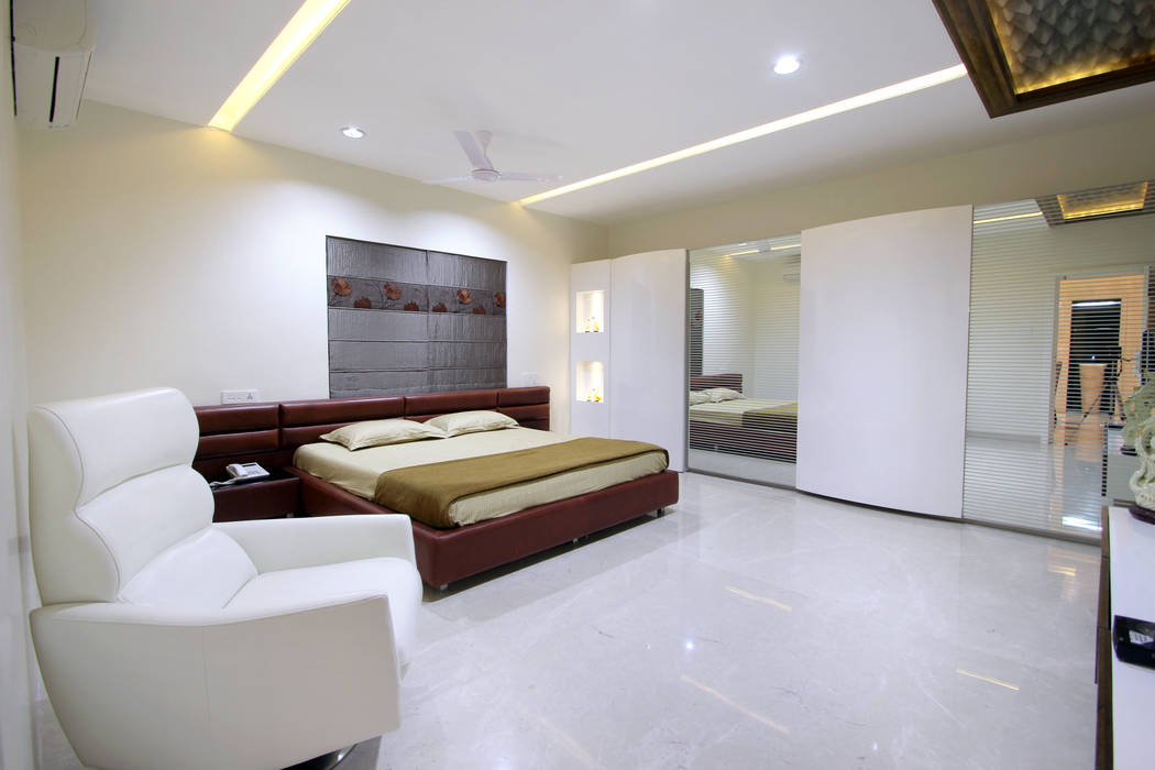 Flat, NA ARCHITECTS NA ARCHITECTS Modern style bedroom