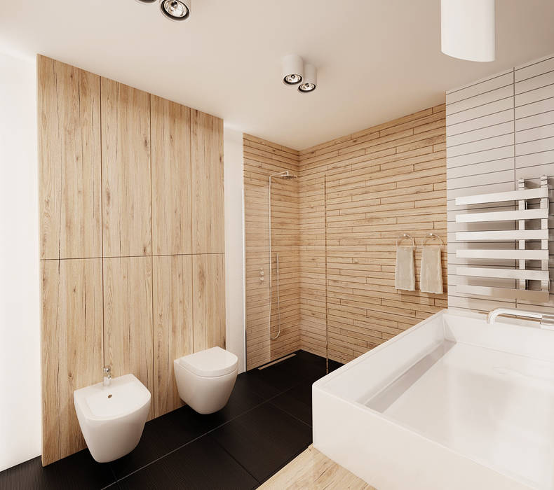 60m2 mieszkanie w Dąbrowie Górniczej, Ale design Grzegorz Grzywacz Ale design Grzegorz Grzywacz Modern bathroom