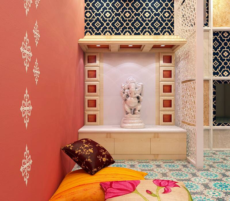 Mandir in open space Creazione Interiors