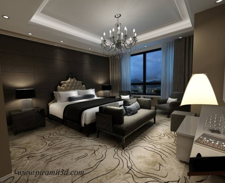 ceylan_karavil_otel_odası piramit3d Modern Yatak Odası Ahşap Ahşap rengi Aksesuarlar & Dekorasyon