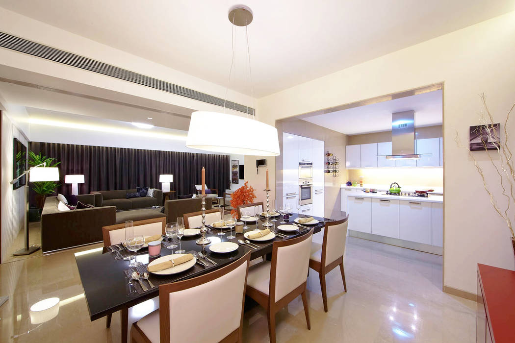 ABIL Experience Center - Castle Royale T4, Aijaz Hakim Architect [AHA] Aijaz Hakim Architect [AHA] Modern dining room