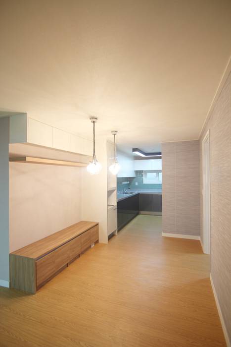 샛별마을 라이프 APT 109㎡ (before & after) , Light&Salt Design Light&Salt Design Moderne eetkamers