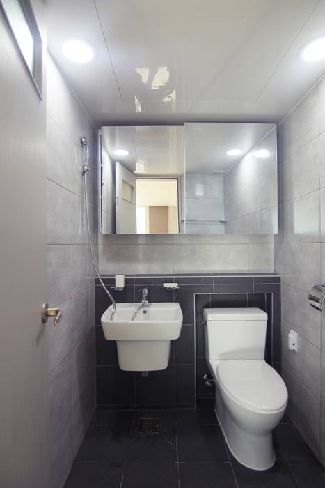 샛별마을 라이프 APT 109㎡ (before & after) , Light&Salt Design Light&Salt Design Modern bathroom