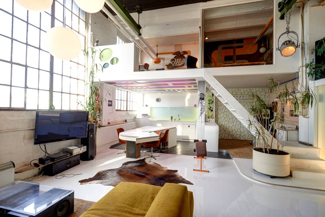 Loft, FM Design FM Design غرفة المعيشة