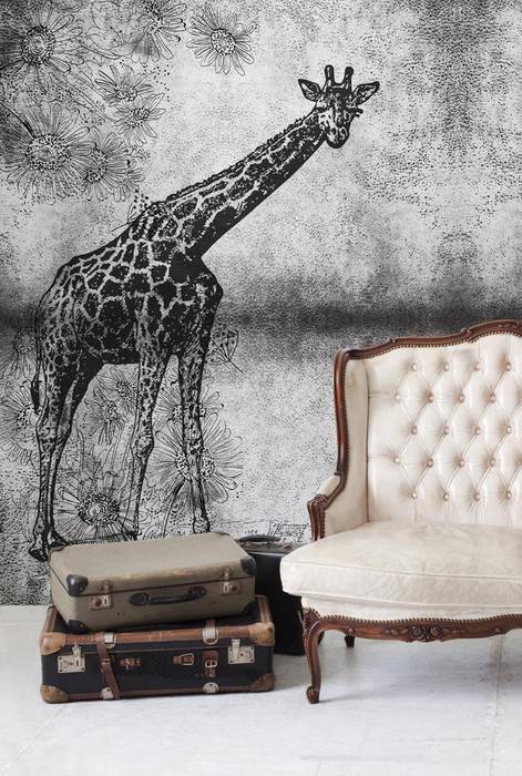 HF034-Giraffe House Frame Wallpaper & Fabrics Espaços comerciais Lojas e espaços comerciais