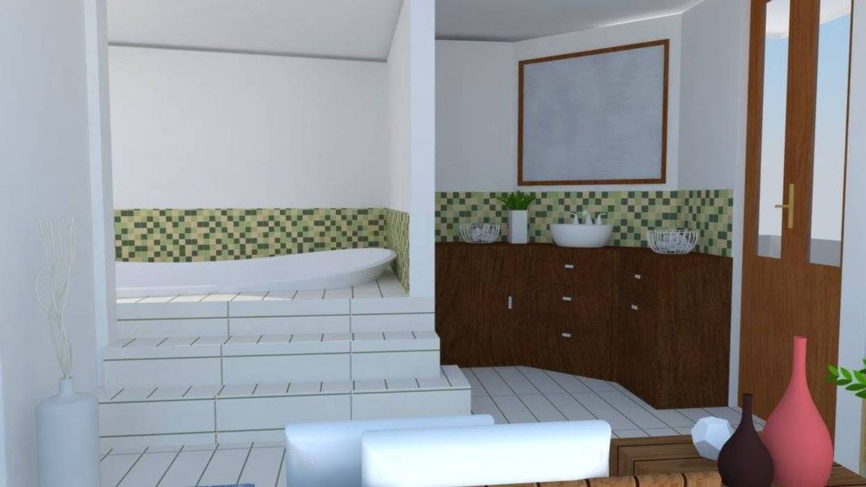 Casa Alpujarra, Trianaarquitectos Trianaarquitectos Modern Bathroom