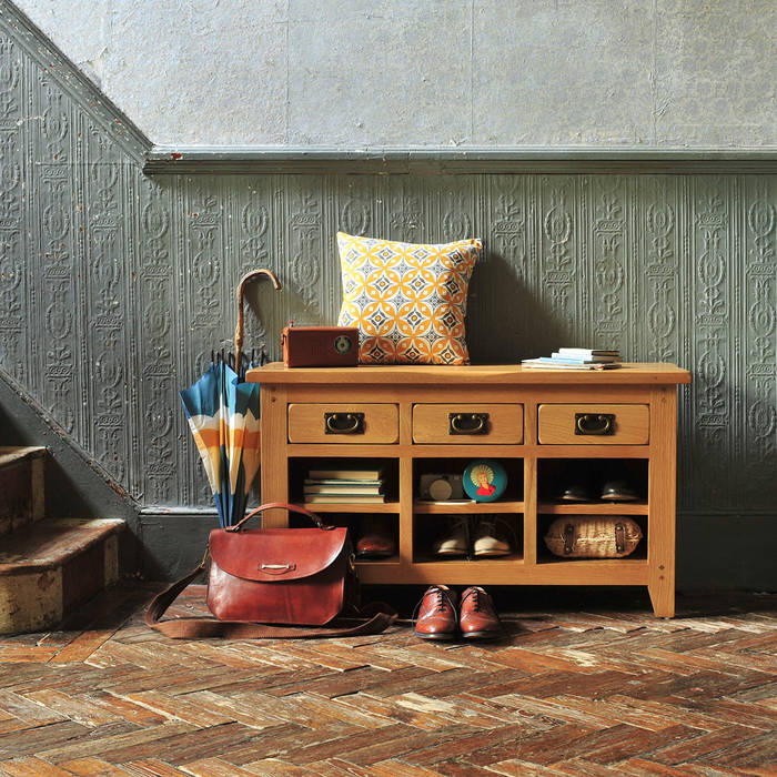 Oakland Shoe Organiser The Cotswold Company Ingresso, Corridoio & Scale in stile rurale Legno Effetto legno Contenitori