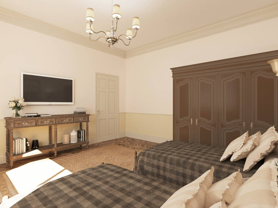 Неоклассика: визуализация и дизайн Дома Досуга , OK Interior Design OK Interior Design Спальня в классическом стиле