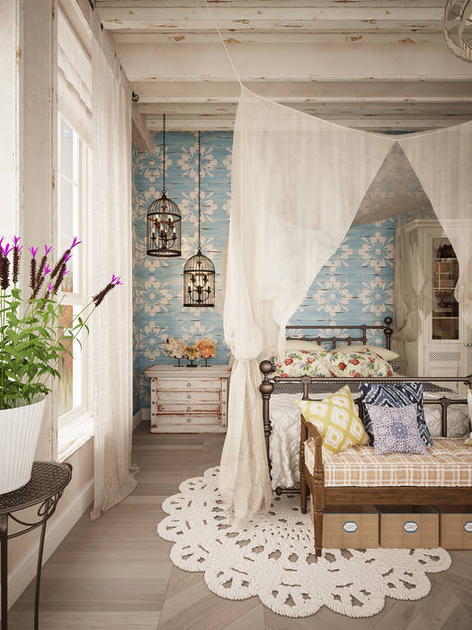 homify Kamar Tidur Gaya Rustic