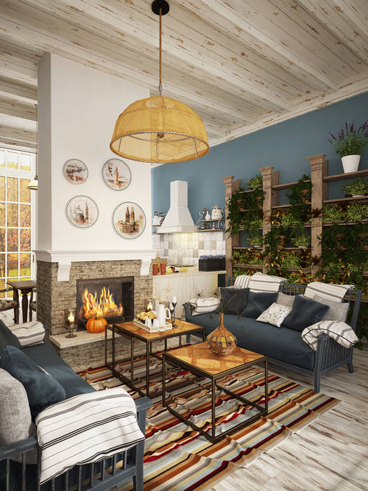 homify Rustic style living room