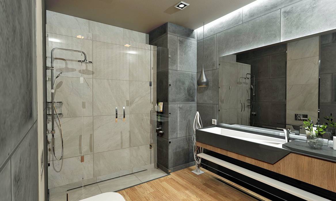 Suadiye rezidans, Murat Aksel Architecture Murat Aksel Architecture Salle de bain moderne Granite