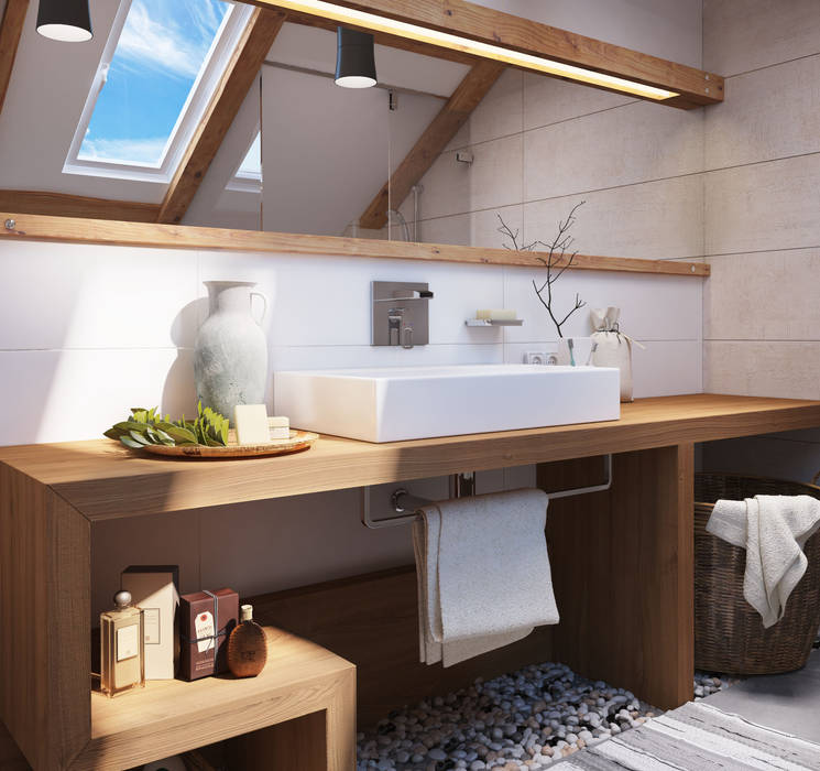 Apartament OpenSpace, Polygon arch&des Polygon arch&des Scandinavian style bathroom