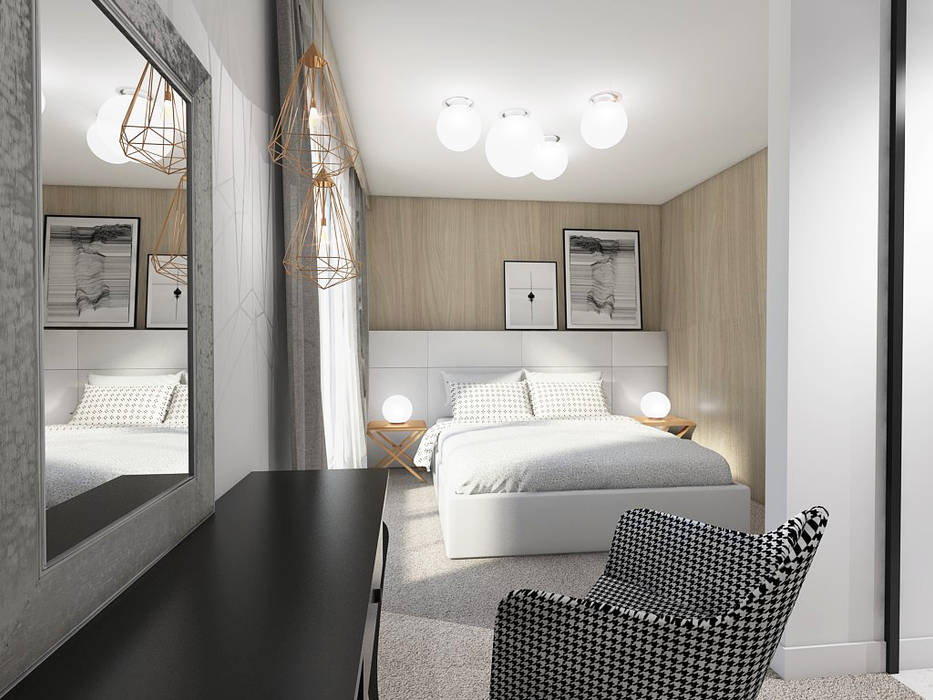 STREFA ODPOCZYNKU, UTOO-Pracownia Architektury Wnętrz i Krajobrazu UTOO-Pracownia Architektury Wnętrz i Krajobrazu Modern Bedroom