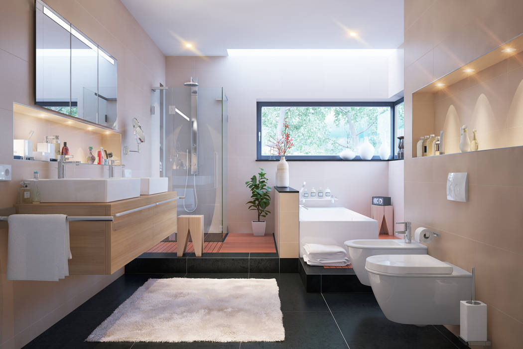 homify Modern bathroom Decoration