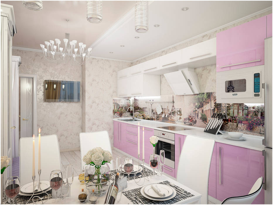 Дизайн-проект трехкомнатной квартиры 94 м2, 2015г, Artstyle Artstyle Кухня в стиле модерн