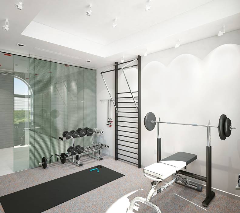 homify Minimalist style gym