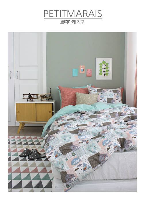 쁘띠마레 양면침구, 끌래망스 끌래망스 Scandinavian style bedroom Textiles