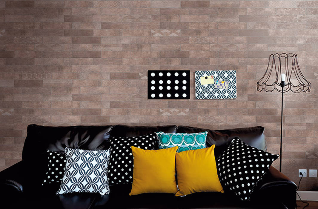Jamestown Brown & Kingston Mix Decor The London Tile Co. Murs & Sols modernes Carrelage