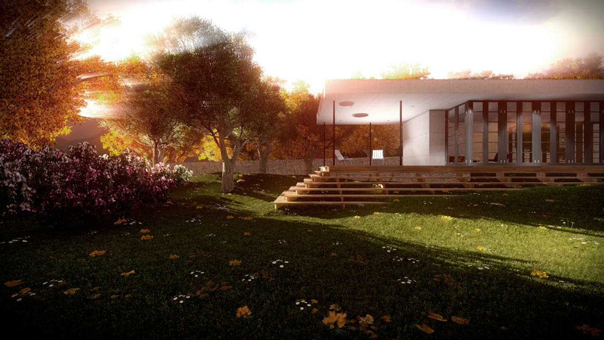 Casa jardín Ibu 3d Jardines de estilo moderno