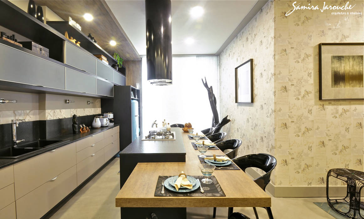 Cozinha Gourmand Lounge, Samira Jarouche Arquitetura & Interiores Samira Jarouche Arquitetura & Interiores Kitchen