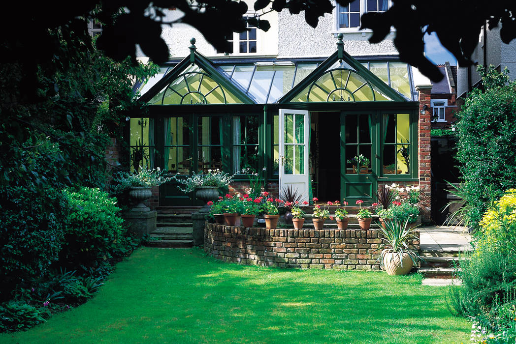 Traditional Conservatory Westbury Garden Rooms Jardin d'hiver rustique Bois Effet bois