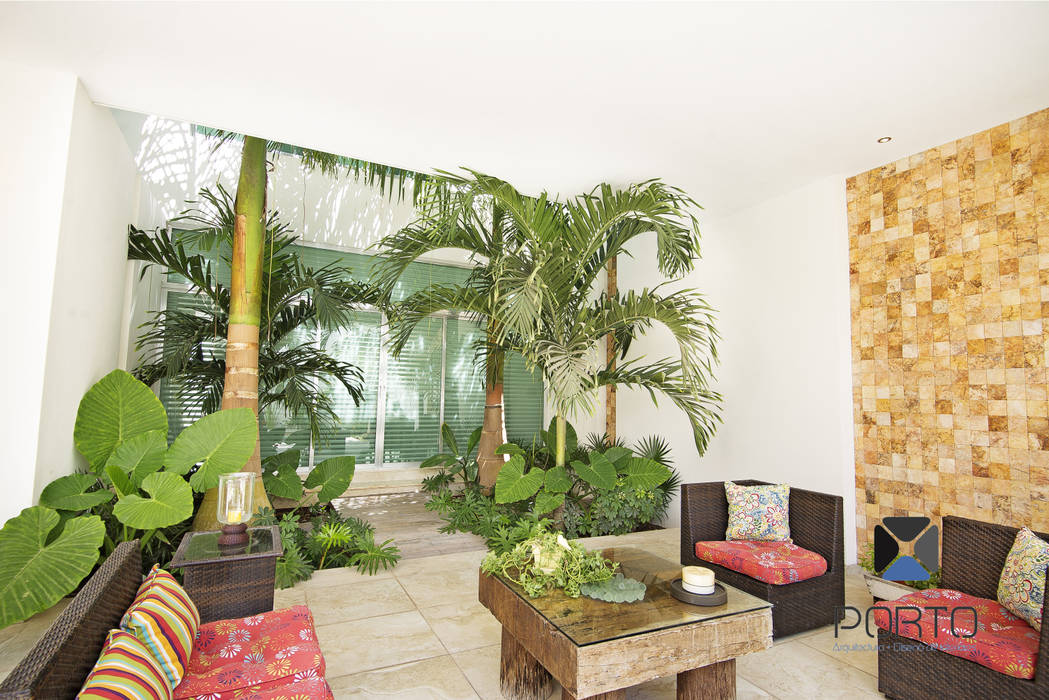 Proyecto Residencial “Casa CA18”, PORTO Arquitectura + Diseño de Interiores PORTO Arquitectura + Diseño de Interiores Eclectic style garden