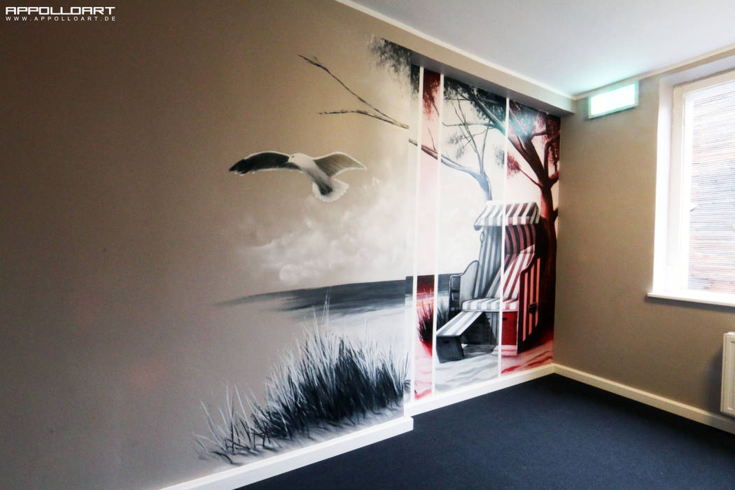 Moderner Minimalistischer Gestalteter Eingangsbereich Flur Moderne Kongresscenter Von Wandgestaltung Graffiti Airbrush Von Appolloart Modern Homify