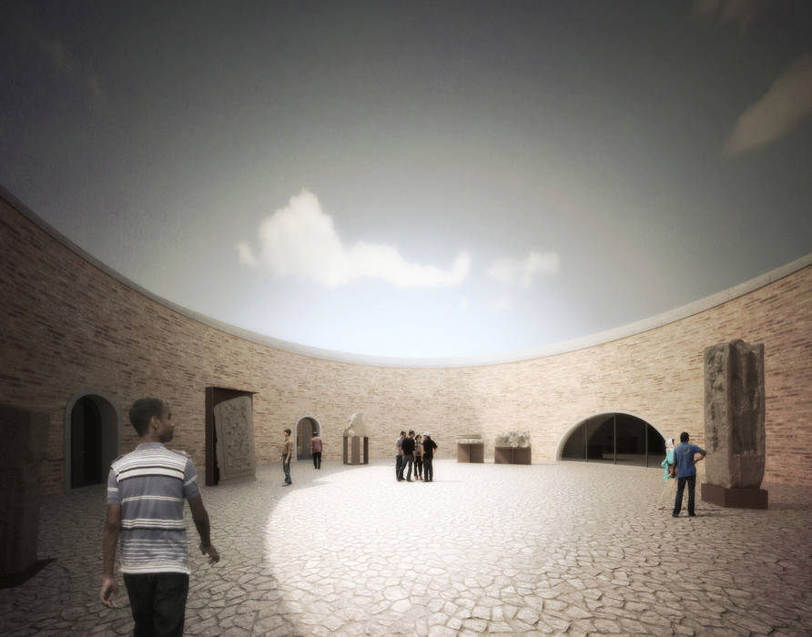 Centro Cultural em Bamiyan, Afeganistão. Concurso Internacional The Bamiyan Cultural Center Design Competition Fevereiro 2015, João Araújo Sousa & Joana Correia Silva Arquitectura João Araújo Sousa & Joana Correia Silva Arquitectura