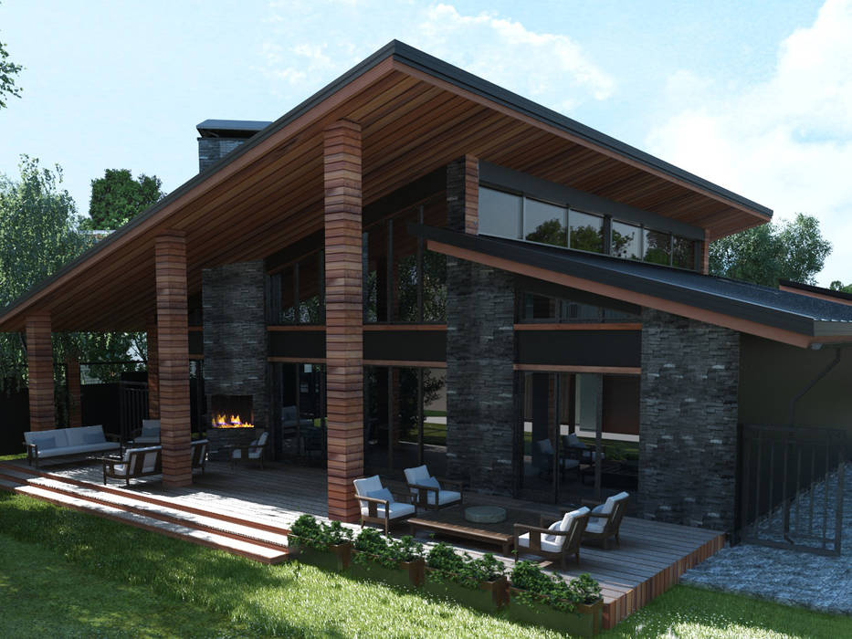 Дизайн проект загородного дома минимализм