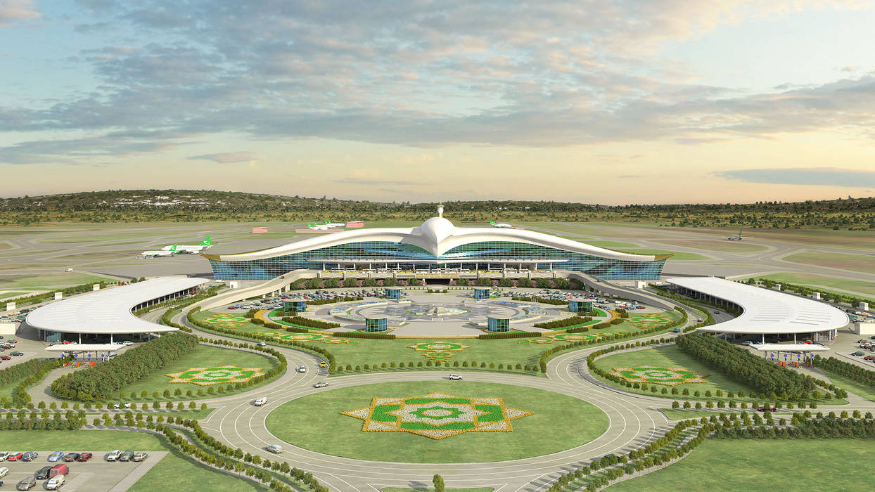 Ashgabat International Airport, Tekeli-Sisa Mimarlık Ortaklığı Tekeli-Sisa Mimarlık Ortaklığı مساحات تجارية مطار