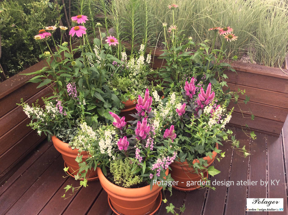 성수동 사무실 베란다 정원 디자인 및 시공 [Office Balcony Garden], Potager Potager Varandas, marquises e terraços clássicas