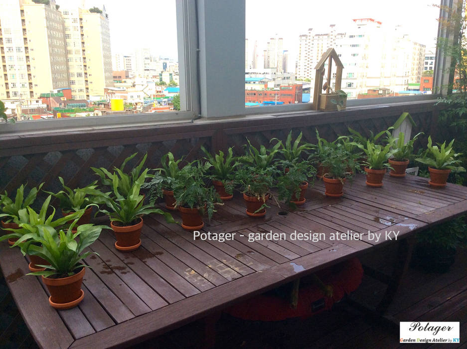 성수동 사무실 베란다 정원 디자인 및 시공 [Office Balcony Garden], Potager Potager 露臺