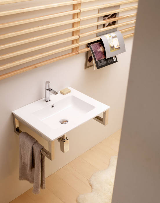 Lavabo de porcelana rectangular, BATHCO BATHCO Modern style bathrooms Porcelain Sinks