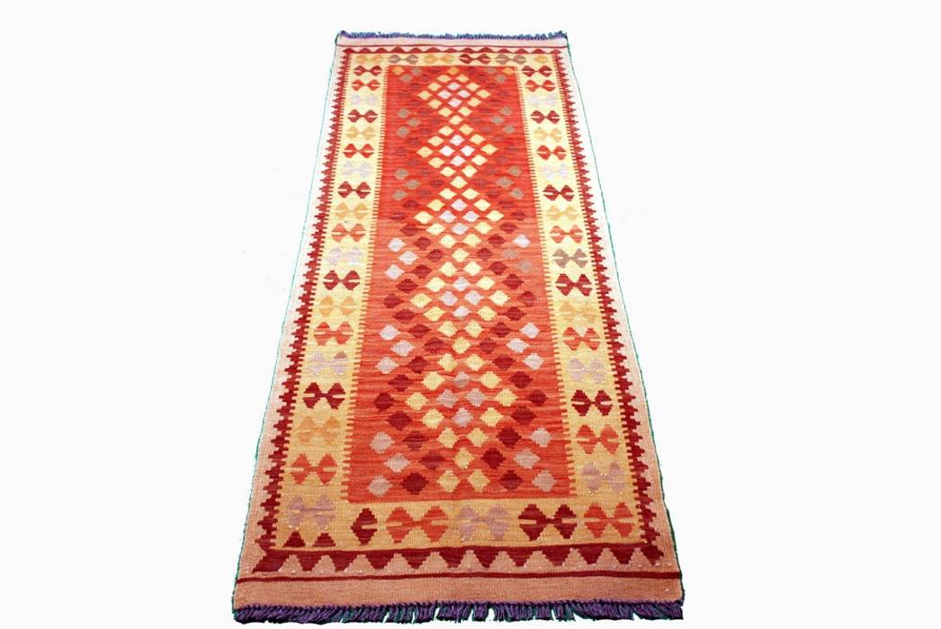 Teppich Handgewebt Kelim 100 Schurwolle 200 X 73 Cm Von