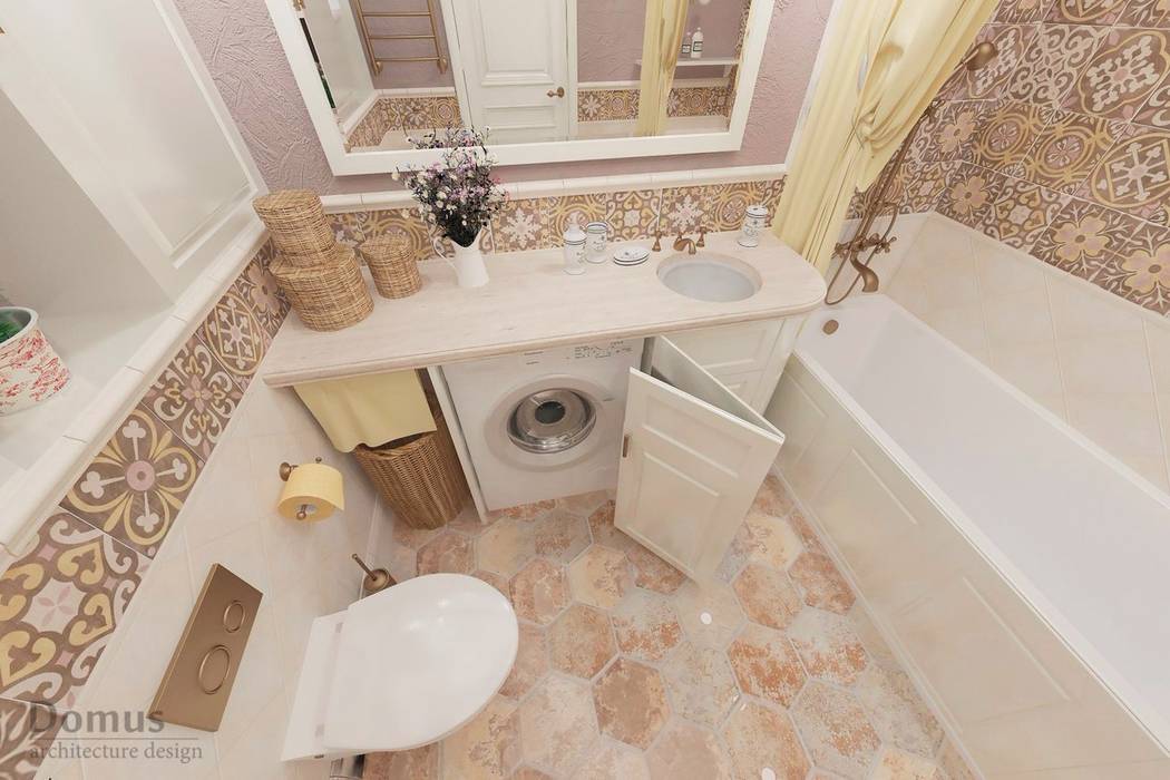 Романтика прованса, Белый Эскиз Белый Эскиз Country style bathroom Tiles