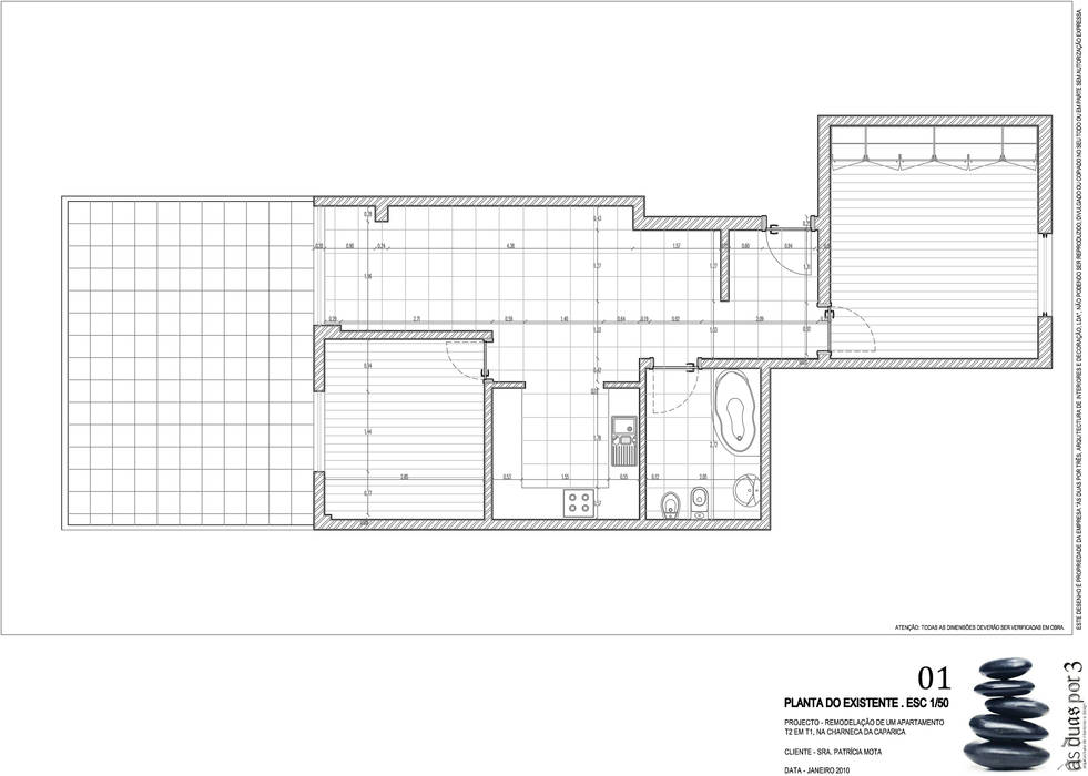 Planta _antes da Intervenção homify Casas modernas