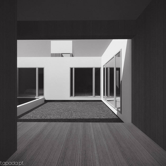 Modern houses by Tapada arquitectos Modern Solid Wood Multicolored