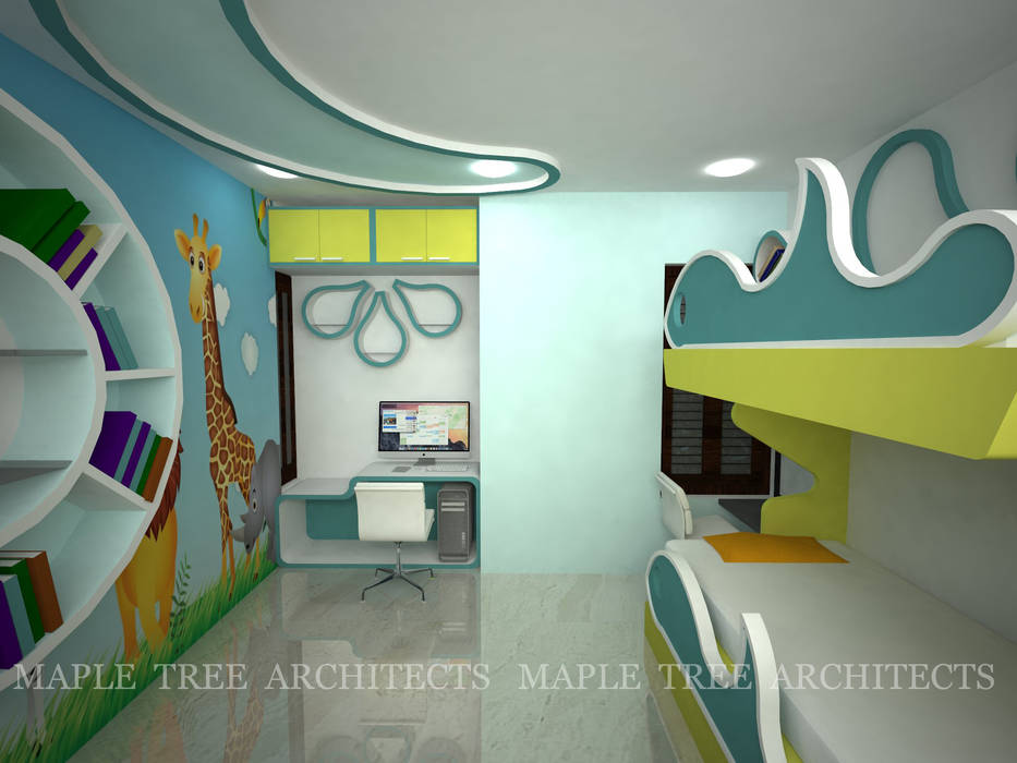 Mr.Rajesh Residence, MAPLE TREE MAPLE TREE Modern nursery/kids room Desks & chairs