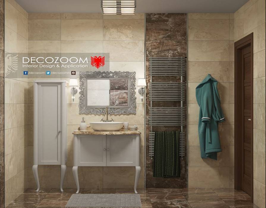 Banyo DECOZOOM INTERIOR DESIGN Kırsal Banyo Ahşap Ahşap rengi Dekorasyon