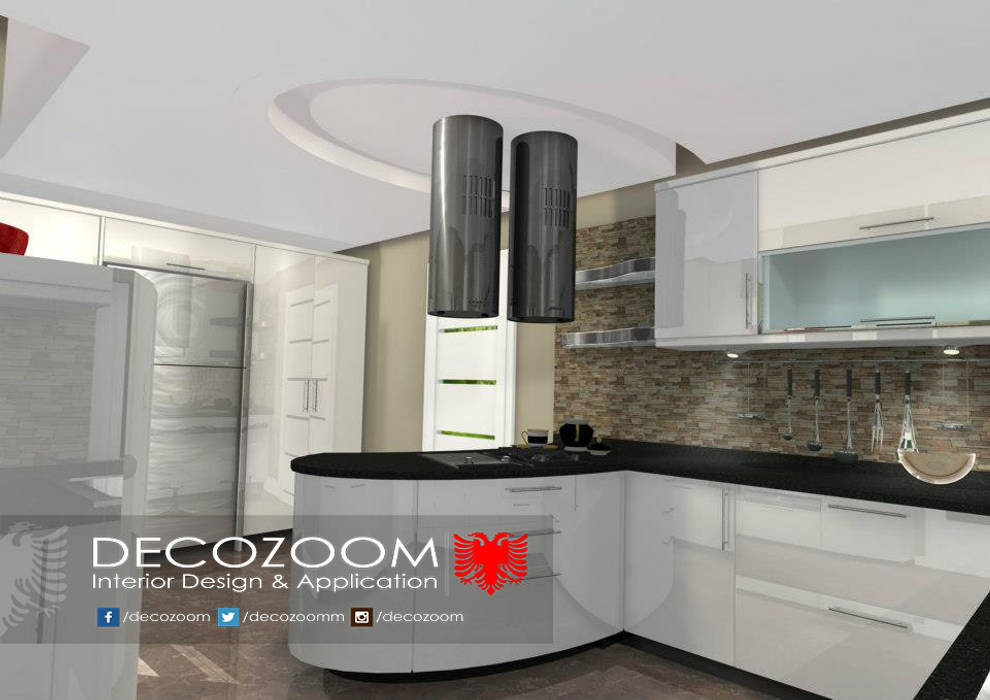 Mutfak DECOZOOM INTERIOR DESIGN Modern Mutfak Ahşap Ahşap rengi Dolap & Raflar