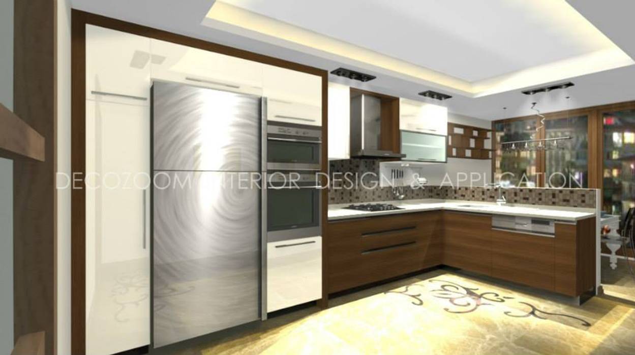 MODERN MUTFAK ÖNERİLERİ, DECOZOOM INTERIOR DESIGN DECOZOOM INTERIOR DESIGN Modern Mutfak Ahşap Ahşap rengi Dolap & Raflar