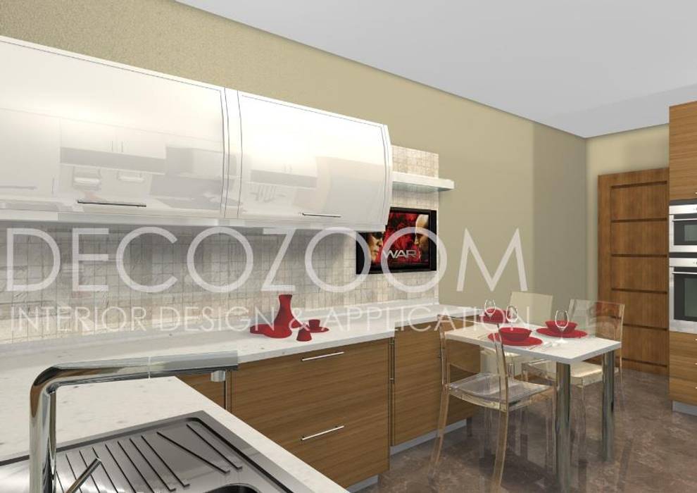 MODERN MUTFAK ÖNERİLERİ, DECOZOOM INTERIOR DESIGN DECOZOOM INTERIOR DESIGN Modern Mutfak Ahşap Ahşap rengi Dolap & Raflar