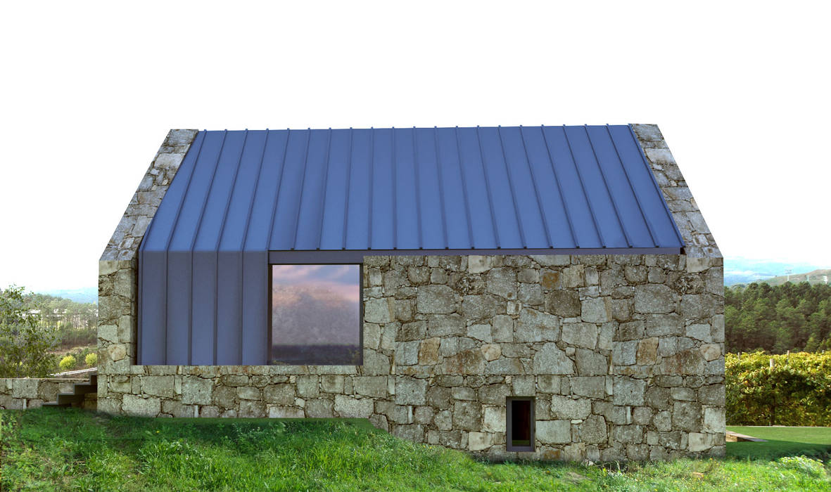 Recuperação de uma habitação rural em Melgaço, Davide Domingues Arquitecto Davide Domingues Arquitecto Rustic style house Granite