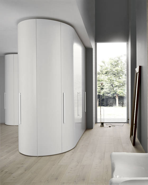 Runder eckschrank als praktischer raumteiler livarea