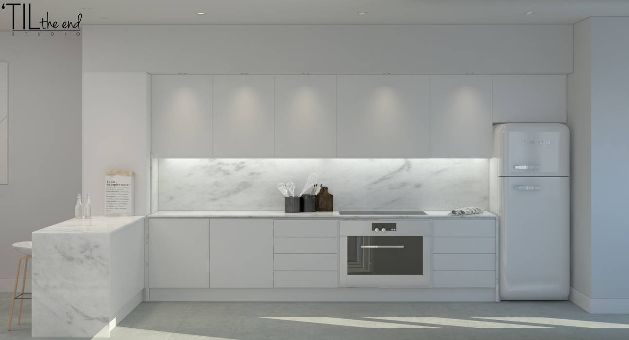 Cocinas escandinavas de Lagom studio Escandinavo Mármol