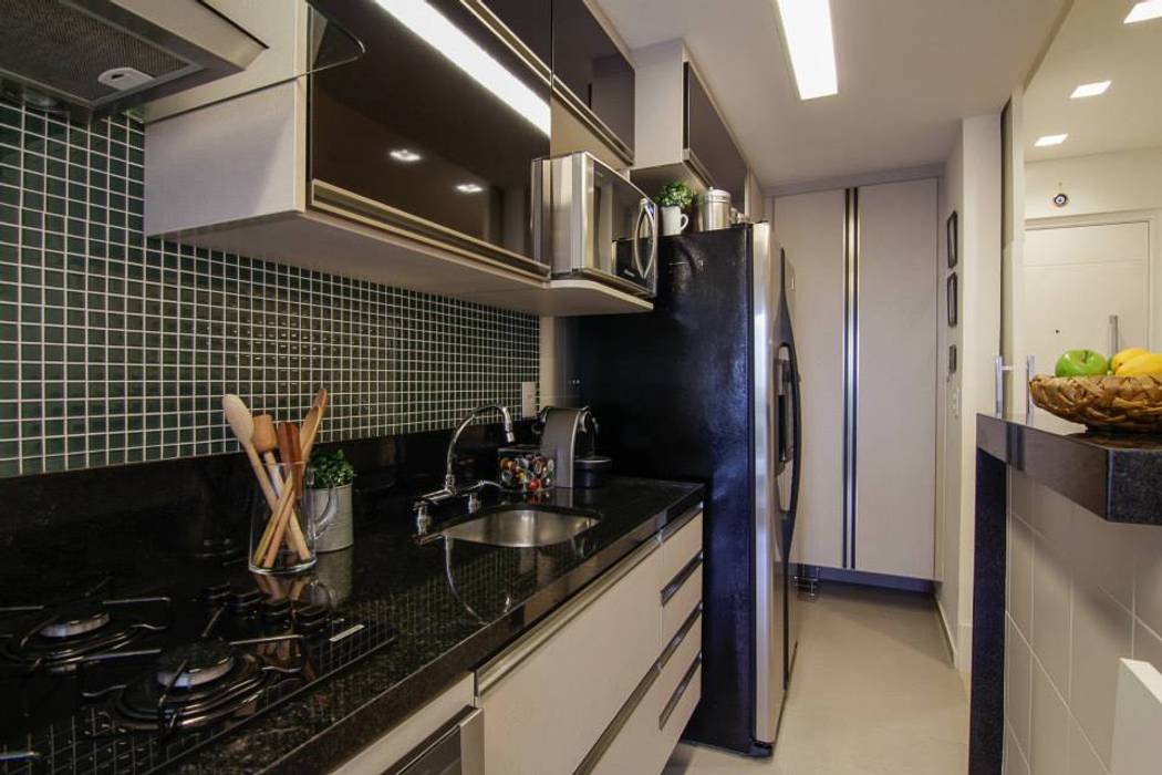 Apartamento CJ- Barra da Tijuca, Duplex Interiores Duplex Interiores Cozinhas modernas